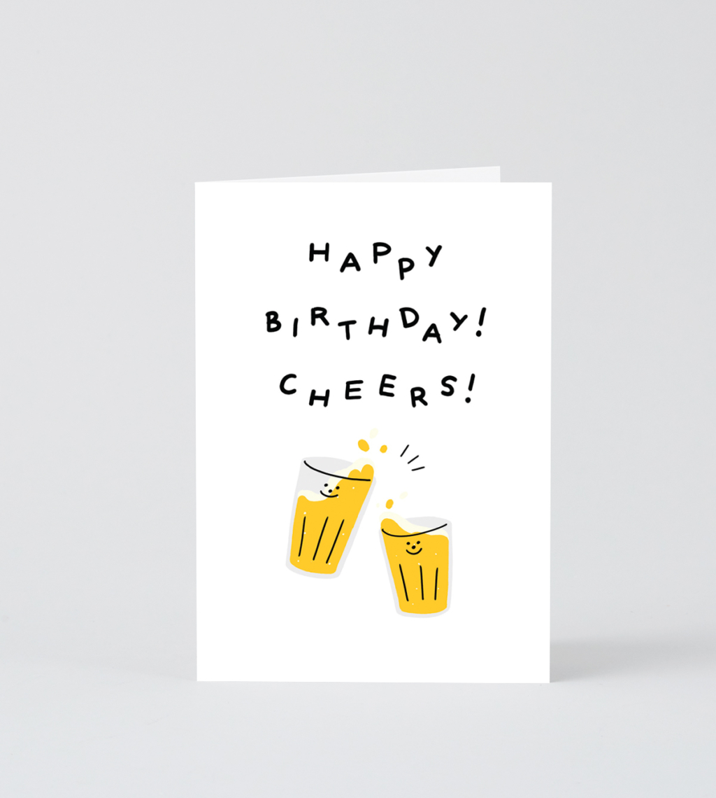 Happy Birthday Cheers Greetings Card - Wrap