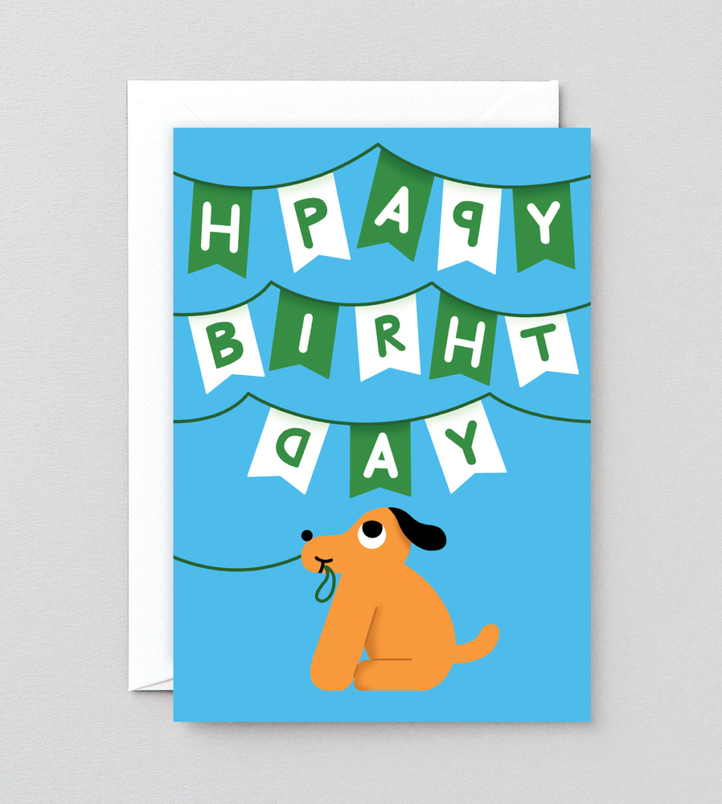 Happy Birthday Dog Greetings Card Wrap